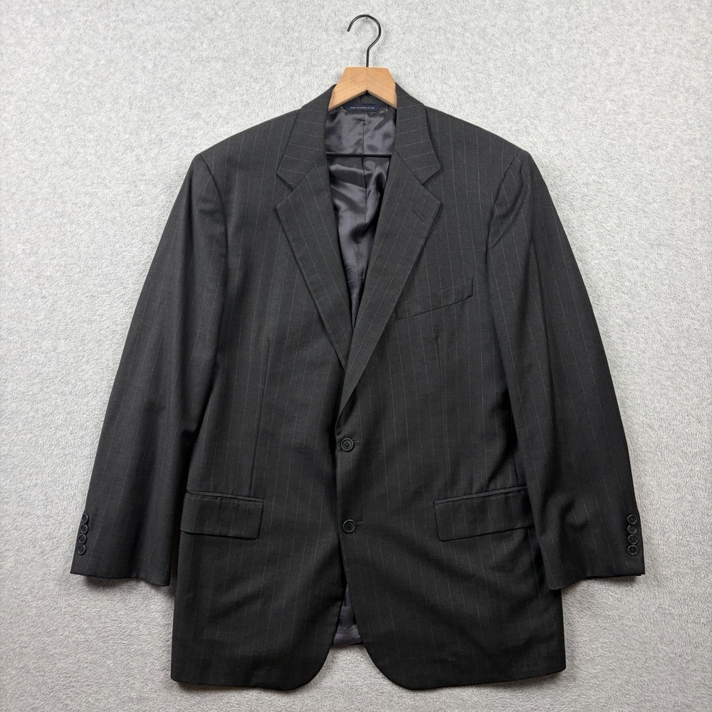 Brooks Brothers Golden‎ Fleece Loro Piana 43 Long Charcoal Pinstripe Suit Jacket